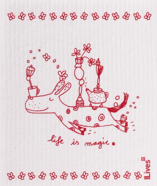 Schwammtuch Life is magic
